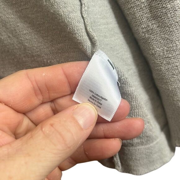 ANA Cardigan Sweater Womens Open Front Draped 3/4 Sleeve Lightweight - Picture 3 of 5